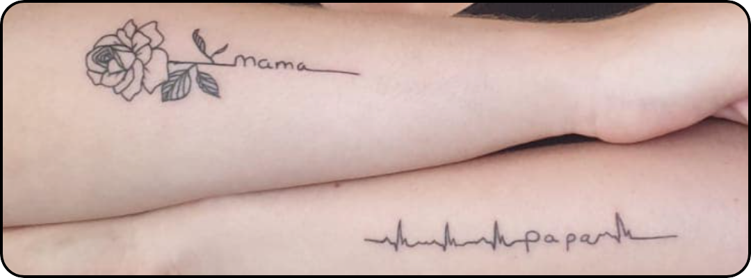 Tattoo papa en mama